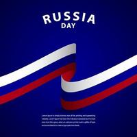 feliz día de la independencia de rusia celebración vector plantilla diseño ilustración