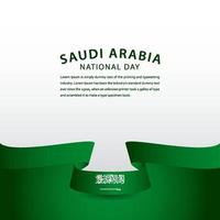 Ilustración de diseño de plantilla de vector de celebración de día nacional de Arabia Saudita feliz