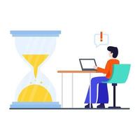 Deal with Work on Deadlines Concept vector