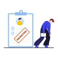 Job Applicant Rejection Concept vector