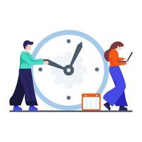 Working under Deadlines Concept vector