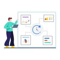 concepto de datos en tiempo real vector