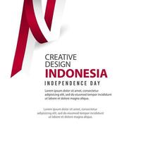 Feliz celebración del día de la independencia de Indonesia mercado creativo ilustración de diseño de plantilla de vector