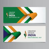 Happy India Independence Day Celebration Creative Design Vector Template Design Illustration