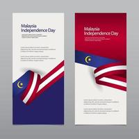 Feliz celebración del día de la independencia de Malasia ilustración de diseño de plantilla de vector de mercado creativo