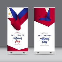 Happy Philippines National Day Celebration Creative Design Vector Template Design Illustration