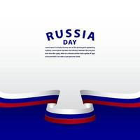 feliz día de la independencia de rusia celebración vector plantilla diseño ilustración