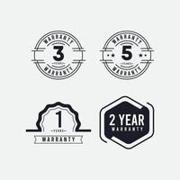 año de garantía logo icono vector plantilla diseño ilustración