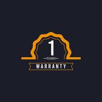 1 Year Warranty Logo Icon Vector Template Design Illustration