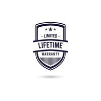 Limited Lifetime Warranty Logo Icon Vector Template Design Illustration