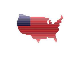 America Map Icon Logo Vector Template Design Illustration