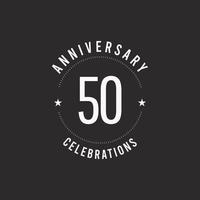 50 años de celebración de aniversario vector logo icono plantilla diseño ilustración