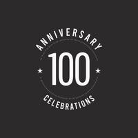 100 Years Anniversary Celebration Vector Logo Icon Template Design Illustration