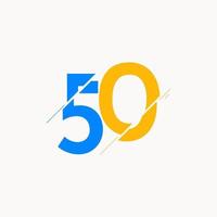 50 años de celebración de aniversario vector logo icono plantilla diseño ilustración