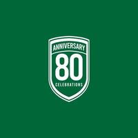 80 Years Anniversary Celebration Retro Classic Vector Template Design Illustration