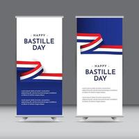 Happy Bastille Day Celebration Vector Template Design Illustration