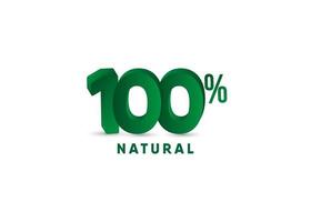 100 Natural 3 D Number Vector Template Design Illustration