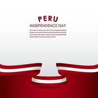 Happy Peru Independence Day Celebrations Vector Template Design Illustration