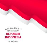 Happy Indonesia Independence Day Celebration Vector Template Design Logo Illustration