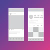 Web Layout Design for Mobile Vector Template Illustration