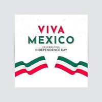 Feliz día de la independencia de México celebración vector plantilla diseño logo ilustración