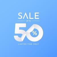 Sale up to 50 Limited Time Only Label Tag Vector Template Design Illustration