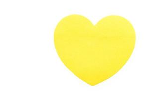 Paper heart on white background photo
