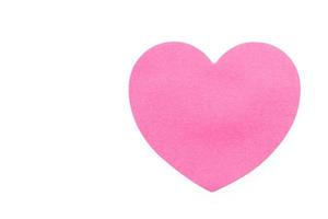 Paper heart on white background photo