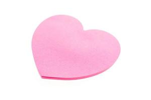 Paper heart on white background photo