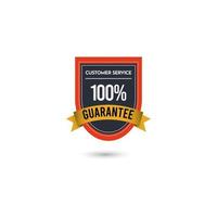 100 Guarantee Customer Service Badge Logo Vector Template Design Illustration