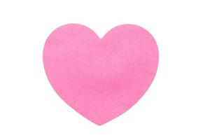 Paper heart on white background photo