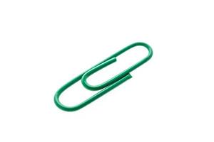 Paper clip on white background photo