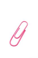 Paper clip on white background photo