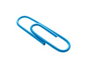 Paper clip on white background photo