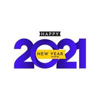 Happy New Years 2021 Celebration Vector Template Design Illustration