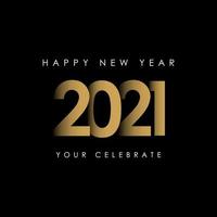 Happy New Years 2021 Celebration Vector Template Design Illustration