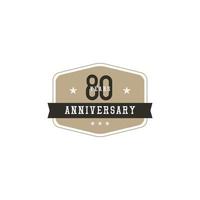 80 Years Anniversary Celebration Vector Template Design Illustration