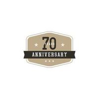 70 Years Anniversary Celebration Vector Template Design Illustration