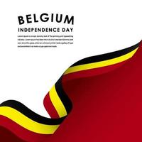 Happy Belgium Independence Day Celebrations Vector Template Design Illustration