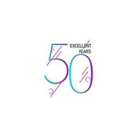 50 Years Anniversary Celebration Elegant Number Vector Template Design Illustration