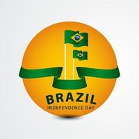 feliz día de la independencia de brasil celebración vector plantilla diseño ilustración