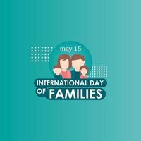 Happy International Day of Families Logo Vector Template Design Illustration