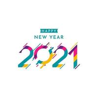 Happy New Years 2021 Celebration Vector Template Design Illustration