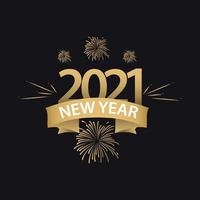 Happy New Years 2021 Celebration Vector Template Design Illustration