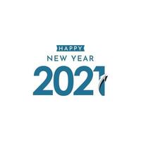 feliz año nuevo 2021 celebración vector plantilla diseño ilustración