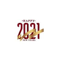 feliz año nuevo 2021 celebración vector plantilla diseño ilustración