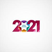 feliz año nuevo 2021 celebración vector plantilla diseño ilustración