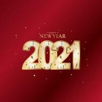 Happy New Years 2021 Celebration Vector Template Design Illustration