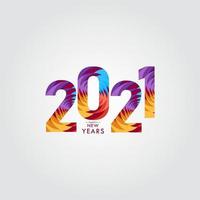 feliz año nuevo 2021 celebración vector plantilla diseño ilustración