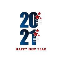 Happy New Years 2021 Celebration Vector Template Design Illustration